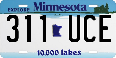 MN license plate 311UCE