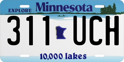MN license plate 311UCH