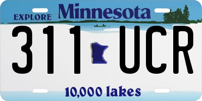 MN license plate 311UCR