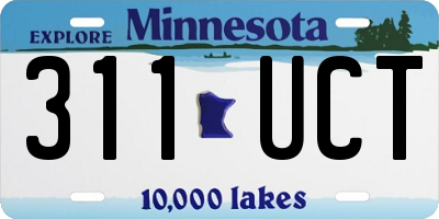 MN license plate 311UCT