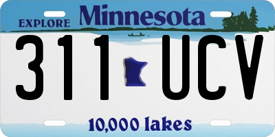 MN license plate 311UCV