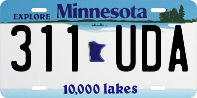 MN license plate 311UDA