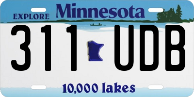 MN license plate 311UDB