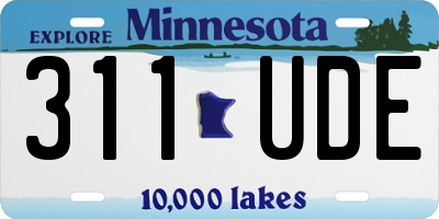 MN license plate 311UDE