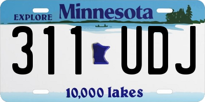 MN license plate 311UDJ