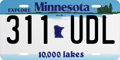 MN license plate 311UDL