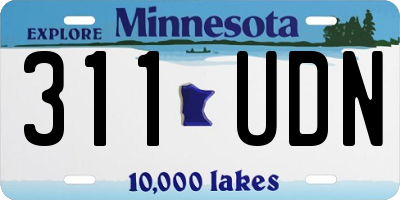 MN license plate 311UDN