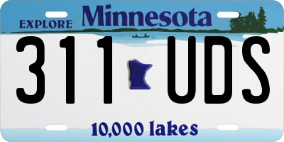 MN license plate 311UDS