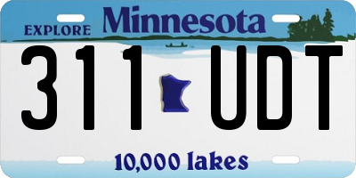 MN license plate 311UDT