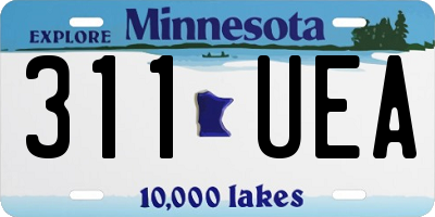 MN license plate 311UEA