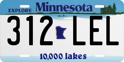MN license plate 312LEL