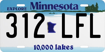 MN license plate 312LFL