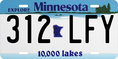 MN license plate 312LFY