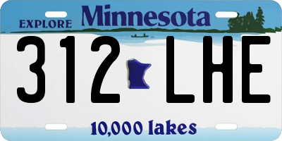 MN license plate 312LHE