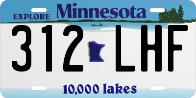 MN license plate 312LHF