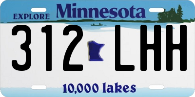 MN license plate 312LHH