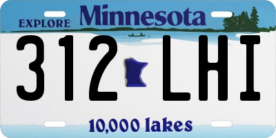 MN license plate 312LHI
