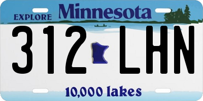 MN license plate 312LHN