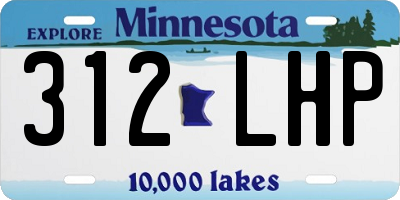 MN license plate 312LHP