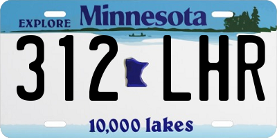 MN license plate 312LHR