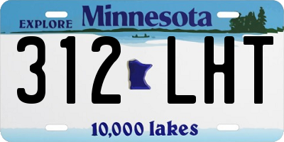 MN license plate 312LHT