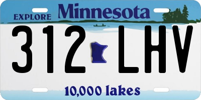 MN license plate 312LHV