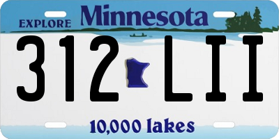 MN license plate 312LII