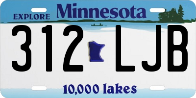 MN license plate 312LJB