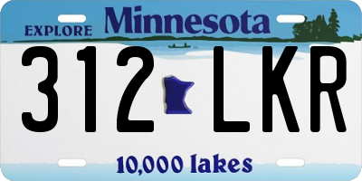 MN license plate 312LKR