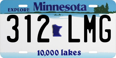 MN license plate 312LMG