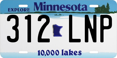 MN license plate 312LNP