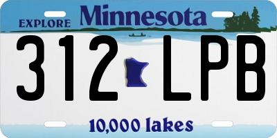 MN license plate 312LPB