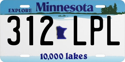 MN license plate 312LPL