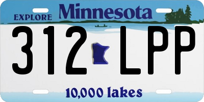 MN license plate 312LPP