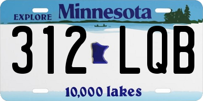 MN license plate 312LQB