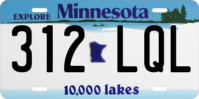 MN license plate 312LQL