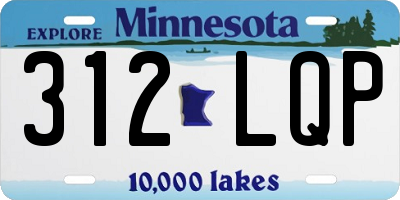 MN license plate 312LQP
