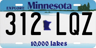 MN license plate 312LQZ