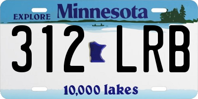 MN license plate 312LRB