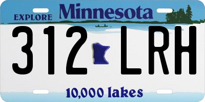MN license plate 312LRH
