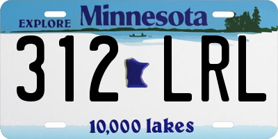 MN license plate 312LRL