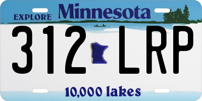 MN license plate 312LRP