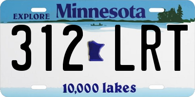 MN license plate 312LRT