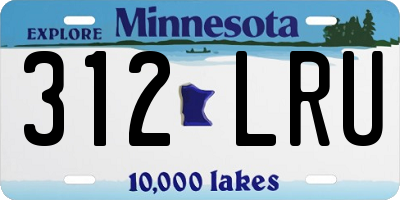 MN license plate 312LRU