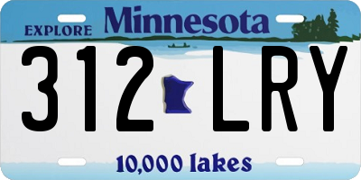 MN license plate 312LRY