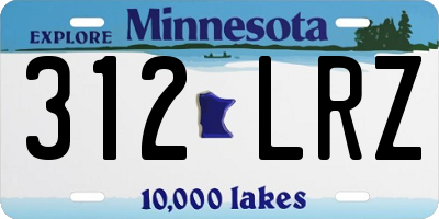 MN license plate 312LRZ