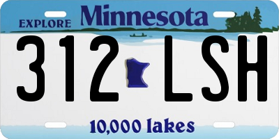 MN license plate 312LSH