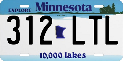 MN license plate 312LTL