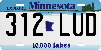 MN license plate 312LUD