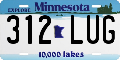 MN license plate 312LUG